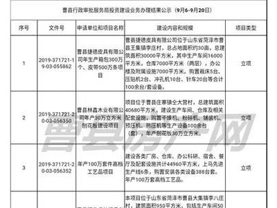 曹縣這28個投資建設業(yè)務辦理公示，涉及房地產(chǎn)、教育等行業(yè)